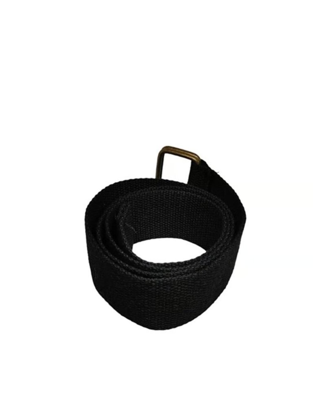 Adjustable Canvas Military Web Belt Metal Buckle Men Women Size 32” - Black